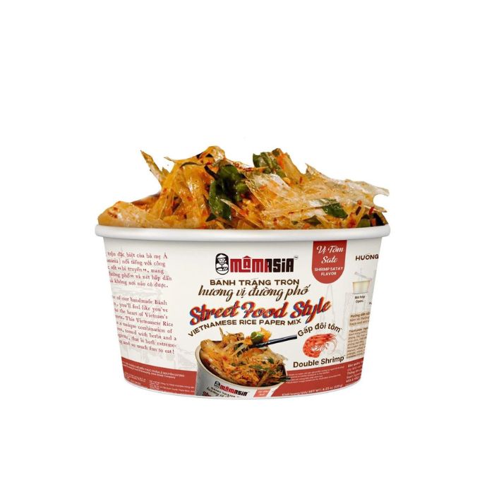 Bánh Tráng Trộn Vị Tôm Sa Tế Mamasia, Snack Chả Giò Trứng Muối, Sầu Riêng, Tôm, Vị Chay