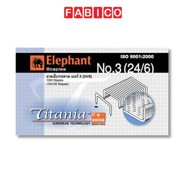 Bấm Kim Số 3 Elephant Titania No.3 (24/6)