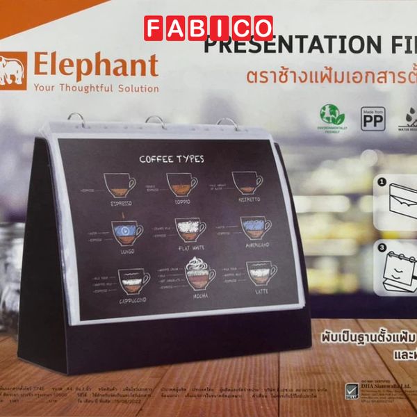 Bìa File Trình Bày A4 Presentation Binder 774E Elephant Thể Hiện Công Việc
