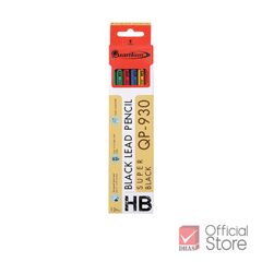 Bộ 12 Cây Bút Chì Gỗ QP-930 QUANTUM HB Super Black