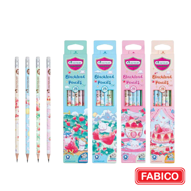 Hộp 12 bút chì Master Art 2B FANCY Nhiều Hình Động Vật Dễ Thương