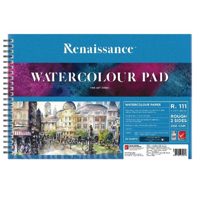 Tập Lò Xo Giấy Vẽ Màu Nước Renaissance 15 Trang 200gsm R111