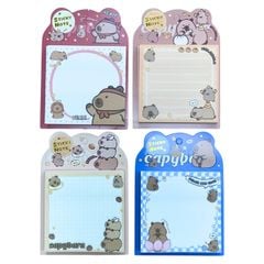 Set 70 Giấy Note Ghi Chú, Giấy Nhớ Capybara Hình Vuông Dán Depai Giấy Ghi Chú Loại Chất Lượng Cao Tiện Lợi Học Sinh