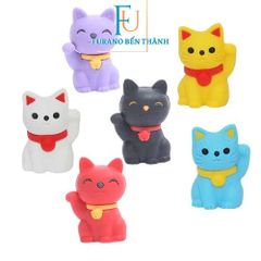 Gôm Tẩy Lắp Ráp Iwako Hình Mèo Thần Tài