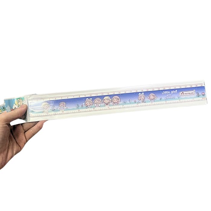 Thước Nhựa Kẻ Học Sinh 30cm Master Art Sibbil & Flower