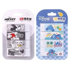 Vỉ 4 Cục Gôm Tẩy Bút Chì Disney Gôm Trắng Tẩy Sạch An Toàn