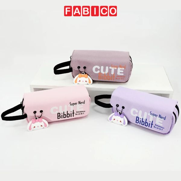 Bóp Viết Vải SHU Cute Bibbit 7560 2 Ngăn Màu Pastel Siêu Xinh
