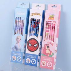 Hộp 12 Bút Chì Gỗ Định Vị Tay Tập Viết Cầm Cho Bé Lớp 1 HB Disney  - Dễ Cầm Điều Chỉnh Tư Thế Viết Đúng Cách Luyện Chữ