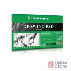 Tập 15 tờ giấy vẽ chì, giấy vẽ màu nước smooth surface 200gsm A3/A4/A6 Renaissance