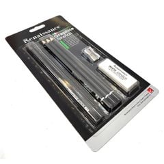 Bộ Bút Chì Gỗ B, 2B, 4B Graphite Sketch_Gôm_Đồ Chuốt Renaissance