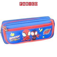 Hộp Bút Vải SHU Disney Bóp Viết Vải Canvas Sức Chứa Lớn Họa Tiết Spiderman Cho Bé Trai