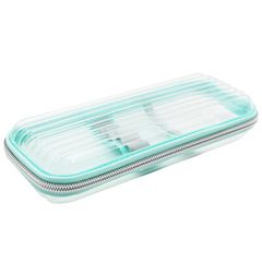 Hộp Đựng Bút, Bóp Viết Nhựa Trong Màu Pastel Dễ Thương
