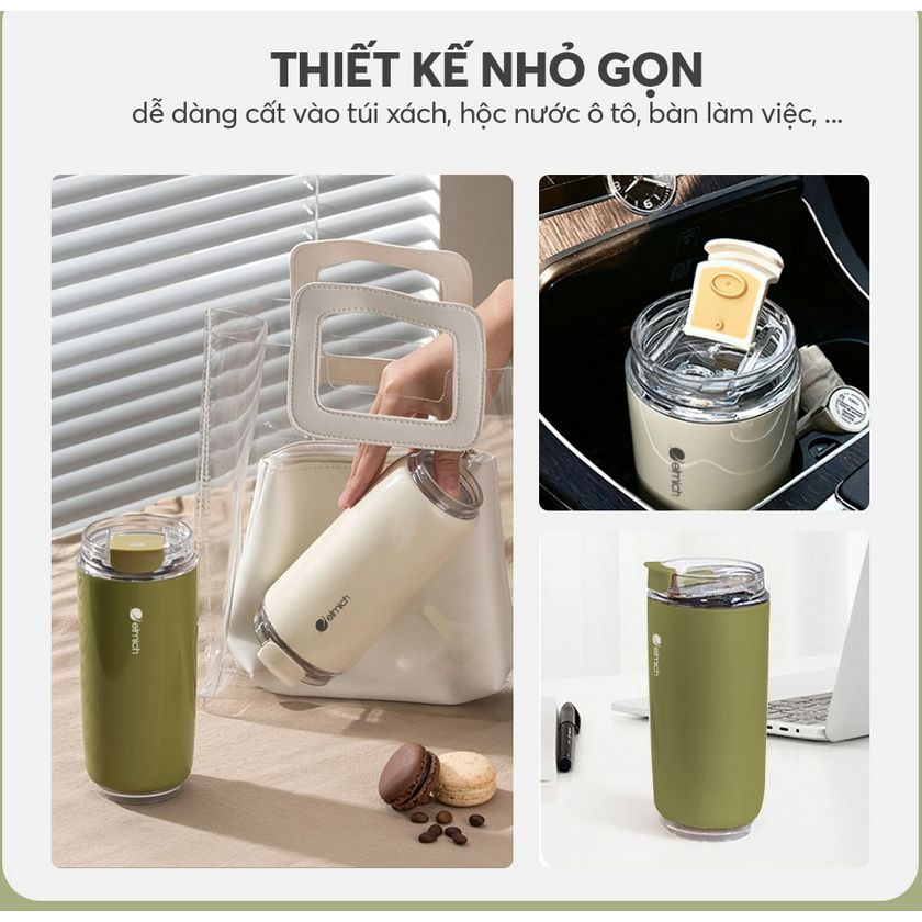Cốc giữ nhiệt inox 304 Elmich dung tích 420ml EL8300 Chính Hãng