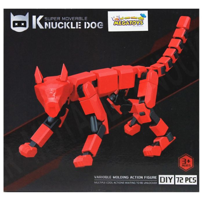 Đồ Chơi Lắp Ráp Mô Hình Knuckle Dog 3D Khớp Nối Linh Động Hang Wing 009