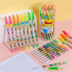 Combo 5 Cây Bút Chì Khúc TL PC-09, Màu Chì Đậm, Ngòi Mềm, Viết Êm Tay, Sẵn Gôm Trên Nắp