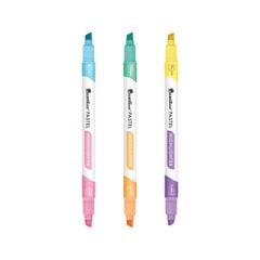 Bút đánh dấu highlight dạ quang mỗi chiếc 2 màu pastel siêu sáng QH790 Quantum (Thái Lan)