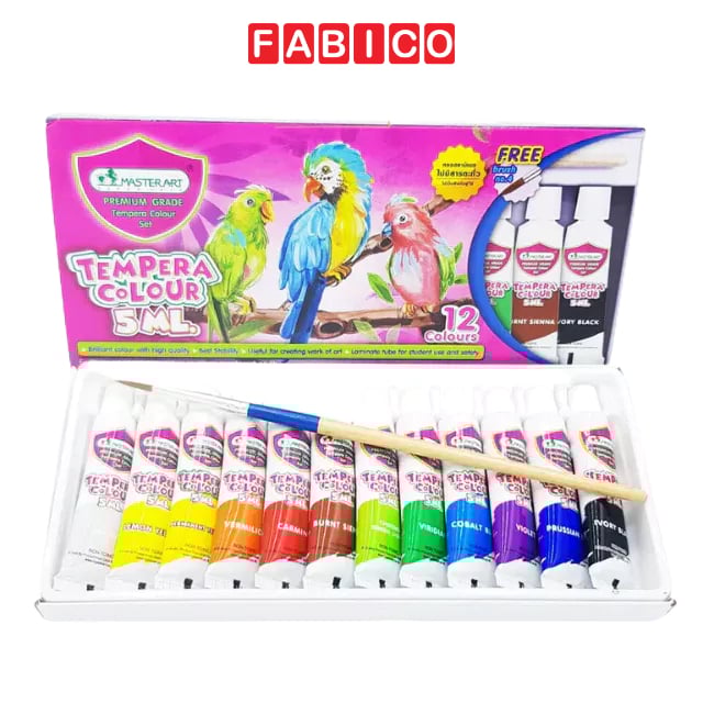 Màu Nước Dạng Tuýp Master Art Tempera Colour 12 Màu