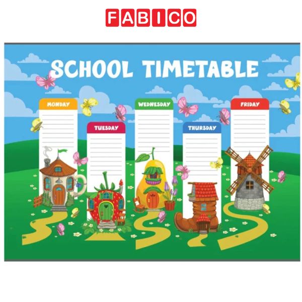 Sticker Thời Khoá Biểu Cấp 1 Thay Đổi Môn Học A5 - Teenage TKB-08