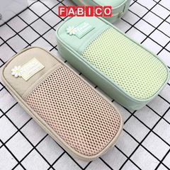 Bóp Viết Vải SHU A3127 Khoang Rộng Ngăn Lưới Hộp Bút Chống Nước Cho Nữ