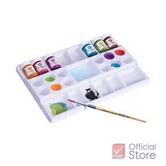 Bộ Màu nước 12 màu 15ML Poster MasterArt kèm khay pha màu và cọ vẽ
