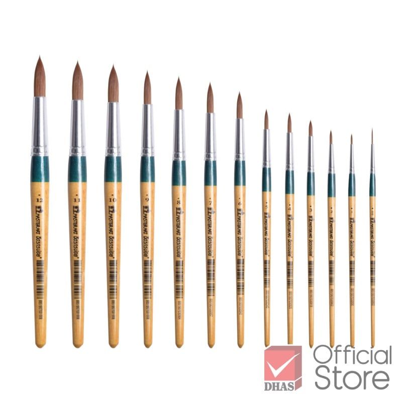 Bút Cọ Master Art, Cọ Vẽ Tròn Màu Nước Thái Lan cỡ 0/2/4/6/8/10
