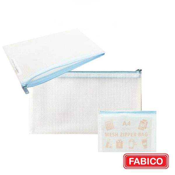 Bìa khóa zip dạng lưới A4 A5 A6 đựng tài liệu vật dụng nhỏ Kinary