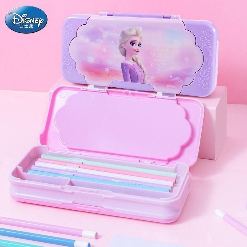 Hộp Đựng Bút Nhưa PP Cao Cấp Họa Tiết Disney Dễ Thương Cho Bé Gái