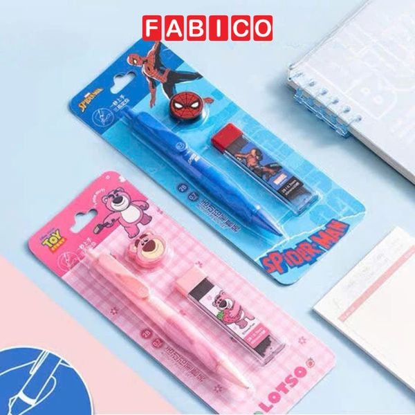 Bút Chì Kim Bấm Thân Bấm Đầu Ngòi 0.7mm Cao Cấp Kèm Đầu Tẩy Disney - Bút Chì Cơ Học Thay Ngòi Cho Học Sinh Văn Phòng