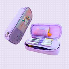 Hộp Đựng Bút Vải Unicorn Cho Bé Gái Có Sức Chứa Lớn