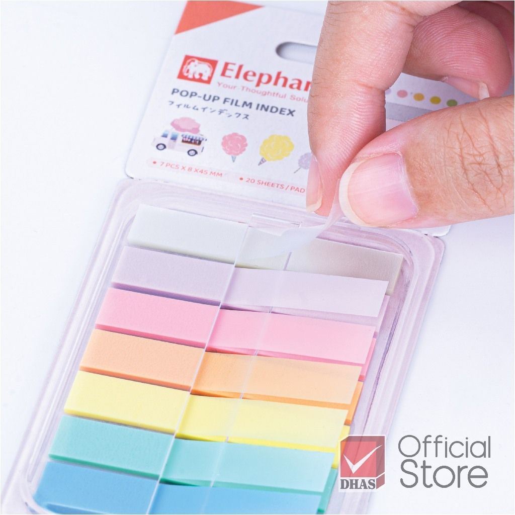 Giấy Ghi Chú, Giấy Note Phân Trang Film Index Elephant (8 x 45) 140 tờ