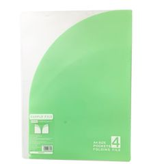 Bìa lá A4 thiết kế 4 ngăn đựng lưu trữ tài liệu màu Pastel Kinary