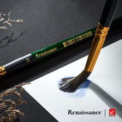 Cọ vẽ màu nước đầu dẹt renaissance cao cấp