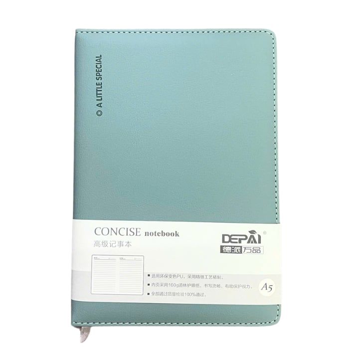 Sổ Tay Ghi Chép Bìa Da A5 Depai 200 Trang 100g Kẻ Ngang chống nước - Sổ Kế Hoạch Planner, Nhật Kí, Journal