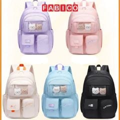 Ba Lô Thời Trang Nữ Sun Eight 90198 Chống Nước Nhiều Ngăn Kèm Gấu