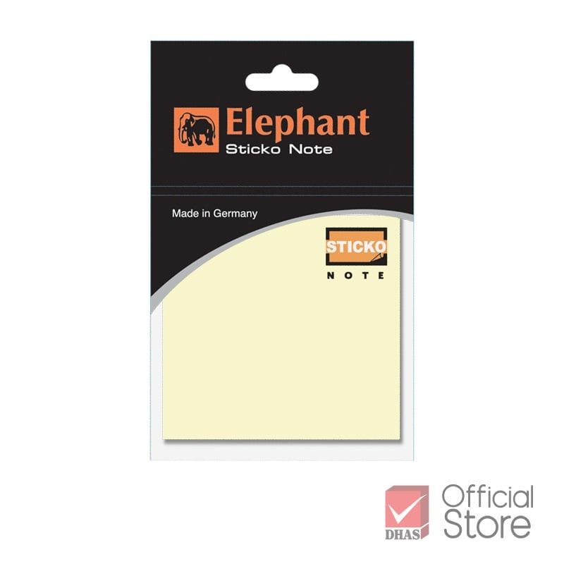 Giấy note, giấy ghi chú tự dính 3x3inch Elephant Thái Lan