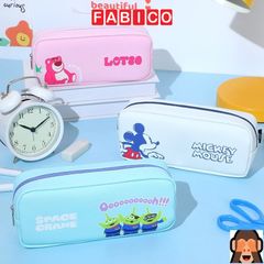 Hộp Đựng Bút PU Chống Nước Họa Tiết Disney Siêu Dễ Thương Cho Bé