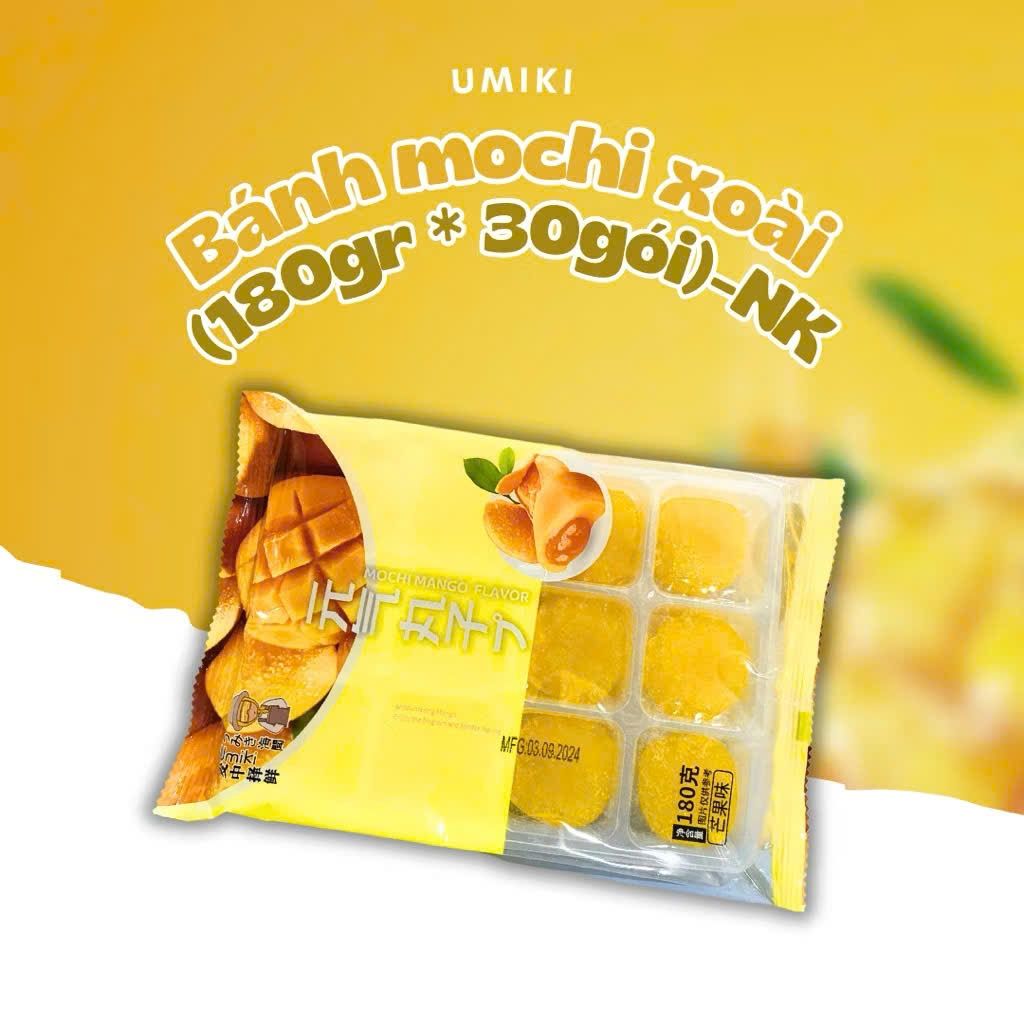 Túi Bánh Mochi Umiki 3 Vị Xoài, Matcha, Sữa Chua Gói 180g