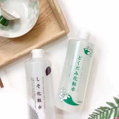Nước Hoa Hồng Dành Cho Da Dầu Mụn Từ Diếp Cá Tía Tô Toner Chinoshio Dokudami Natural Skin Lotion Nhật Bản 500ml