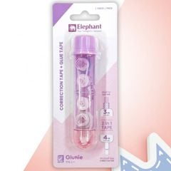 Bút Xóa Kéo Kết hợp Băng Keo Dán 2 Trong 1 Glunie Elephant  4M X 5MM