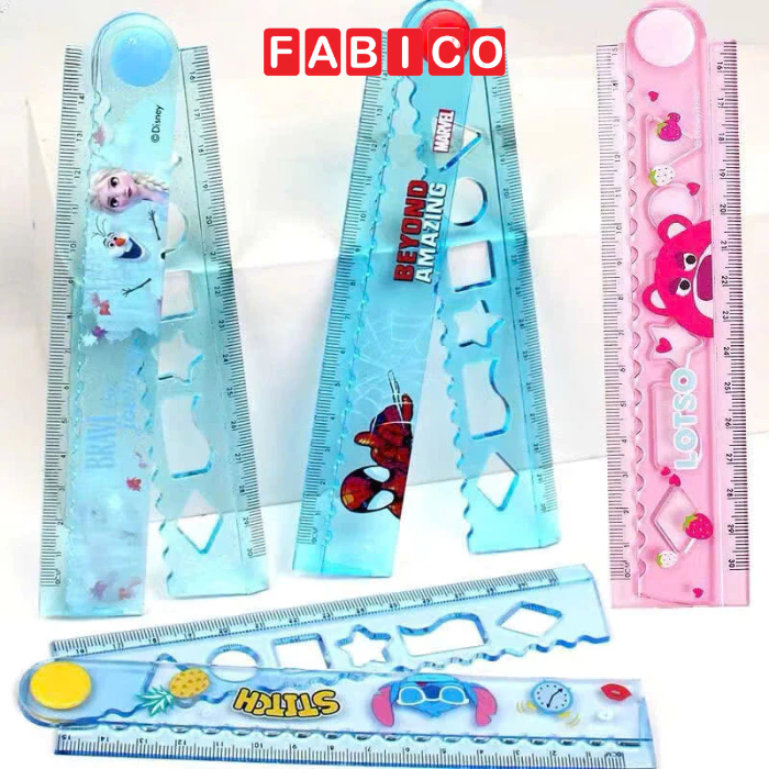 Thước Kẻ Gấp Disney 30CM Thước Kẻ Học Sinh Đa Năng Nhiều Hình Dễ Thương
