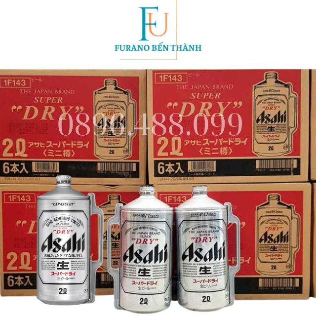 Bia Chai Asahi Super Dry Lúa Mạch 2L Nhật Bản