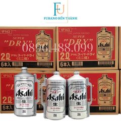 Bia Chai Asahi Super Dry Lúa Mạch 2L Nhật Bản