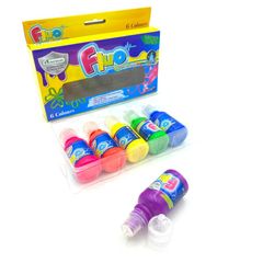 Hộp 6 Lọ Màu Nước Màu Neon Master Art Lọ 30ml Cho Bé Học Mỹ Thuật