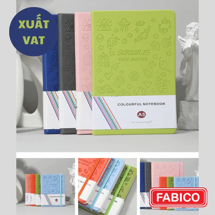 Sổ Tay Ghi Chép Bìa Da A5 DEPAI - Sổ Văn Phòng 192 Trang Kẻ Ngang