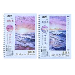Sổ vẽ phác thảo Depai 100gsm 45 Tờ - Gáy lò xo A4 - Sổ vẽ không kị tẩy 100gsm