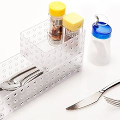 Khay nhựa để đồ PS, rổ nhựa LiTem lưới cao cấp nhiều size đựng đồ đa năng