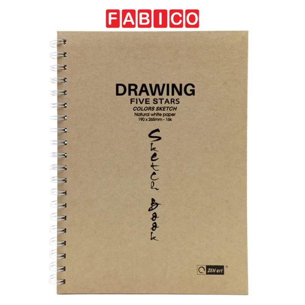 Sổ Vẽ Lò Xo B5 Zen Art 30 Tờ Drawing Five Stars 8662
