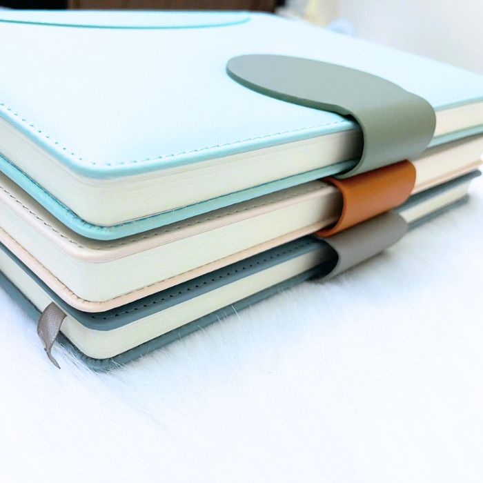 Sổ Tay Ghi Chép Bìa Da Nút Gài B5 DEPAI 100gsm Kẻ Ngang 200 Trang - Sổ Văn Phòng Cao Cấp