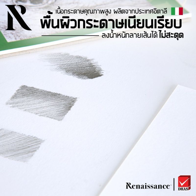 Tập 15 tờ giấy vẽ chì, giấy vẽ màu nước smooth surface 200gsm A3/A4/A6 Renaissance