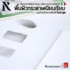Tập 15 tờ giấy vẽ chì, giấy vẽ màu nước smooth surface 200gsm A3/A4/A6 Renaissance
